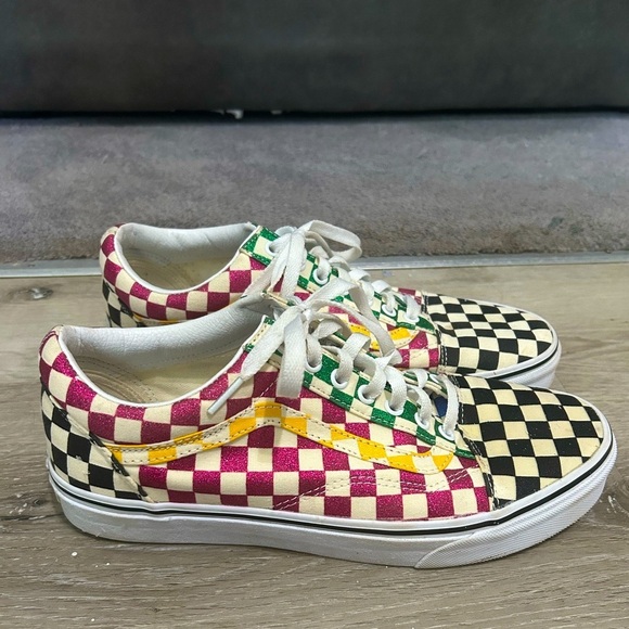 Vans Other - Vans Old Skool Glitter Check Sneakers Men’s Size 10